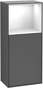 V&B Seitenschrank Finion rechts in Anthrazit und Weiß, B: 41,8 cm, H: 93,6 cm - Bild 1