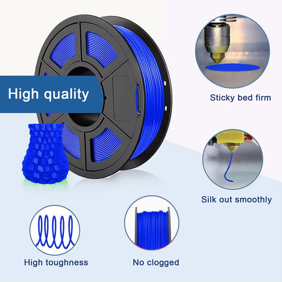 3D Maliang Flexibles TPU-Filament 1,75mm für FDM 3D-Drucker 95A Weiches Filament 200g in Transparent, Multicolour, Schwarz, Weiß oder Blau - Bild 4