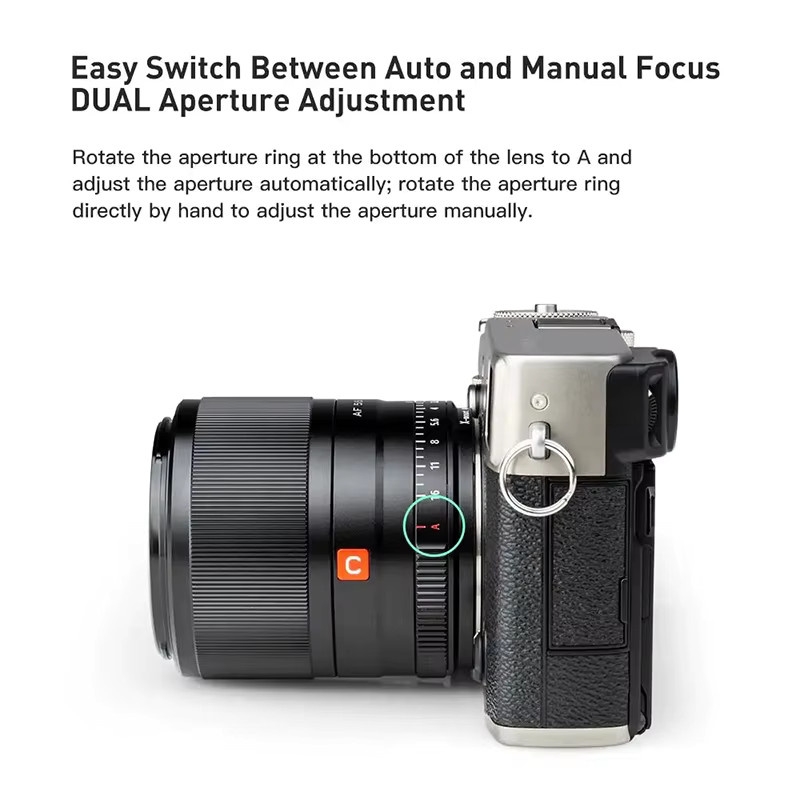 Viltrox 56mm F1.4 APS-C Autofokus-Objektiv für Sony E, Nikon Z und Fujifilm X-Mount, Schwarz - Bild 3