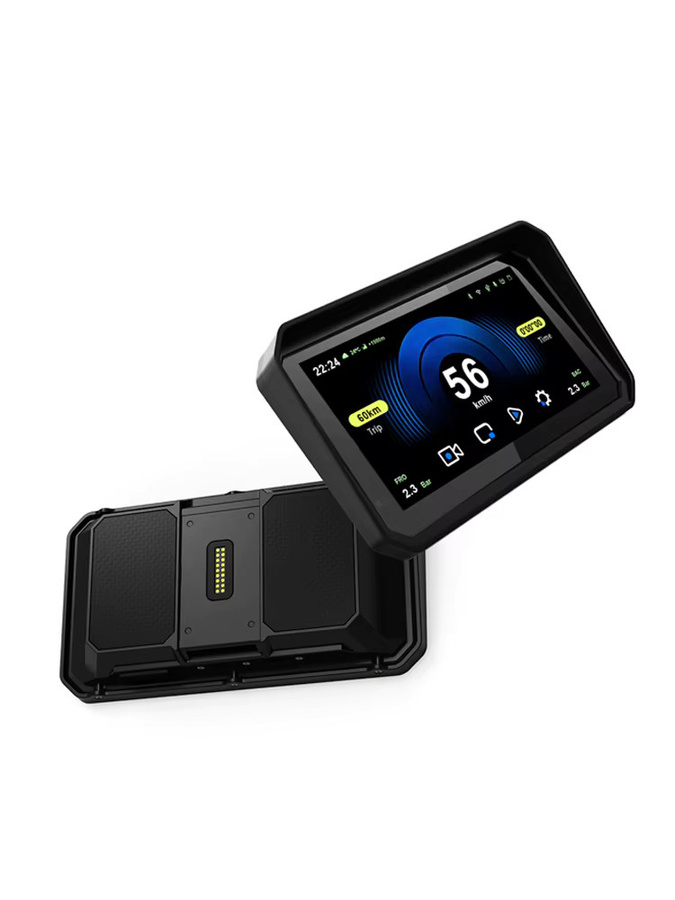 LBW Quick-Release Motorrad-Navigationskit mit Android Carplay, TPMS, Dual-Kameras und Power Dock in Schwarz - Bild 7