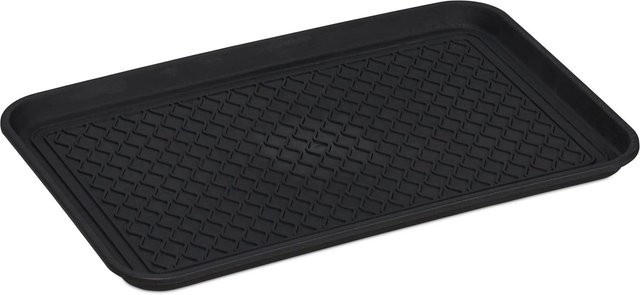 Schuhabtropfschale Relaxdays aus Polypropylen in Schwarz mit Profil B/T/H: 60 x 40 x 3 cm - Bild 1