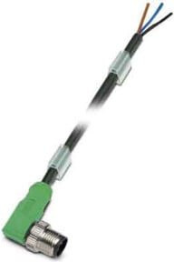 Phoenix Contact Sensor-Aktor-Kabel M12 gewinkelt 4-polig 5 m SAC-4P-5,0-PUR/M12FR in Schwarz/Grau - Bild 1