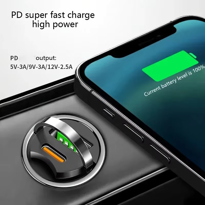 Mini-Auto-Ladegerät mit PD und USB-C für Schnellladung am Zigarettenanzünder - Bild 4