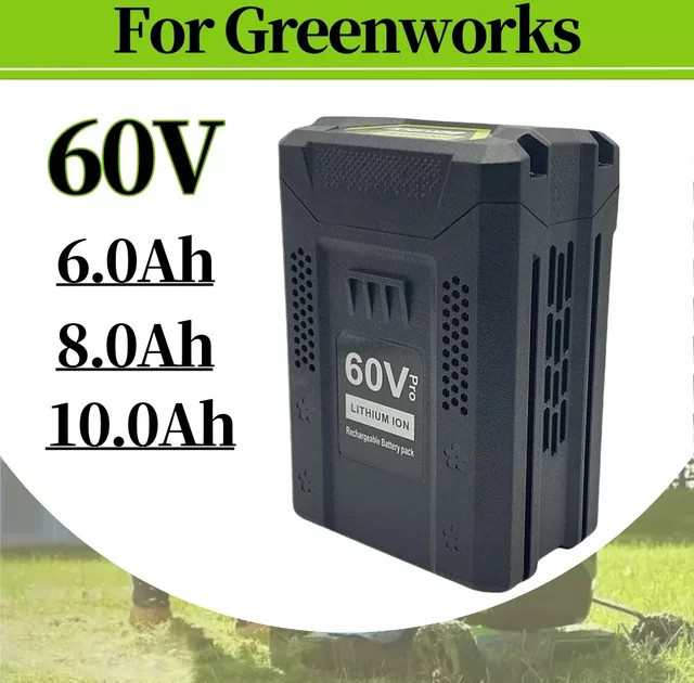 Greenworks Pro 60V Li-Ionen-Ersatzakku mit 6,0 Ah in Schwarz - Bild 1