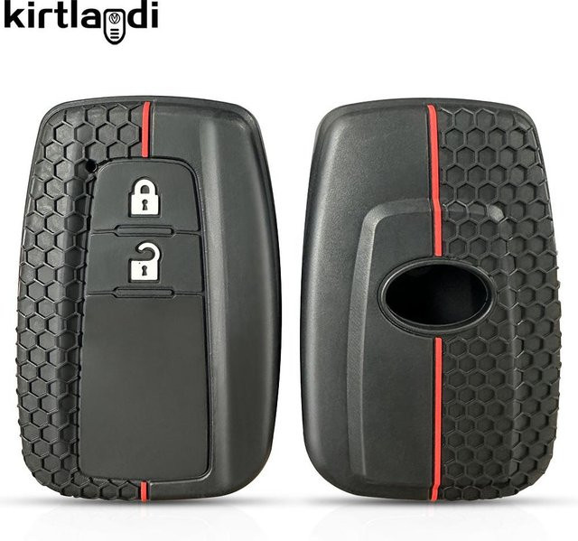 Silikon Schlüsselhülle für Toyota CHR Corolla Yaris Rav4 Camry Prado 150 Highlander Prius in Schwarz - Bild 1