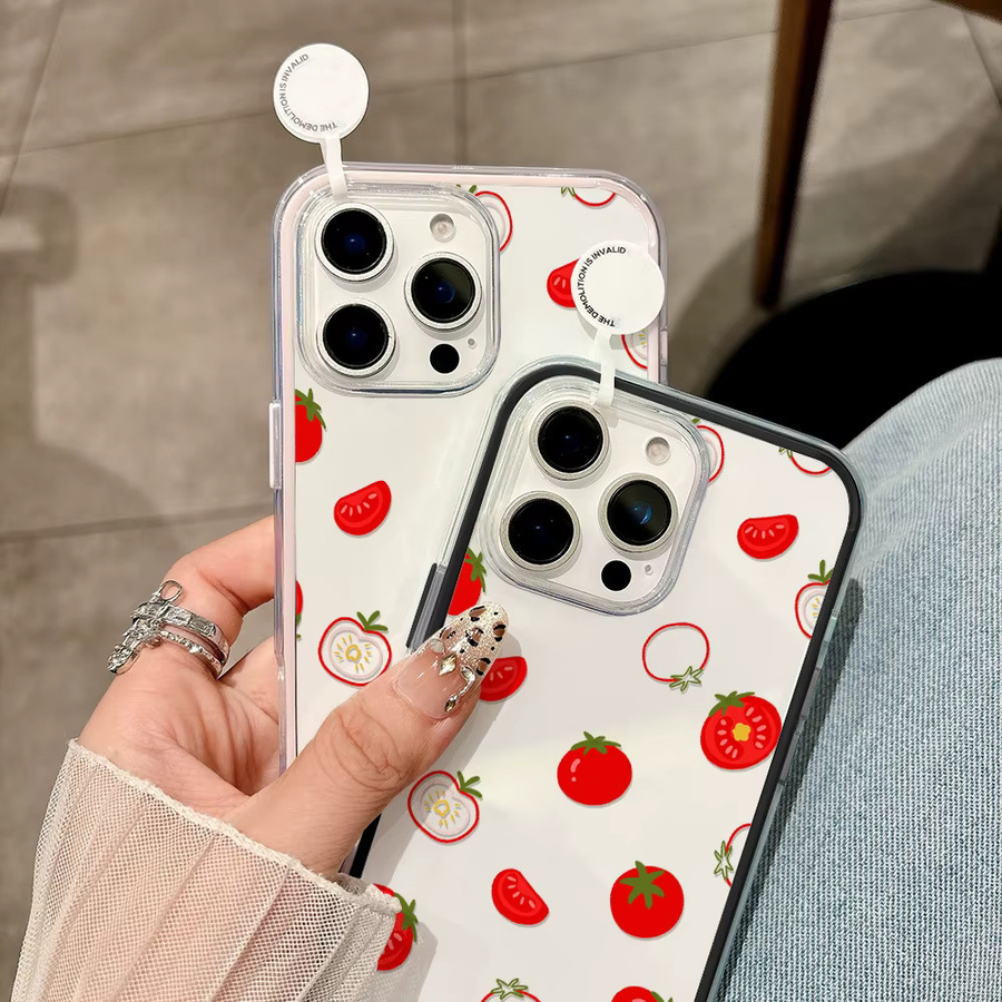 Transparente TPU-Schutzhülle mit Tomatenmuster für Samsung Galaxy S26 Ultra, S26, S25 Ultra, S25 Plus, S23, S22, A56, A36, A57, A37 – Stoßfeste Abdeckung - Bild 4