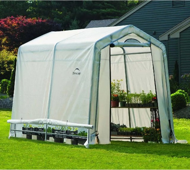 ShelterLogic Foliengewächshaus Weiß 4,32 m², B/H/L: 240 x 180 x 200 cm - Bild 1