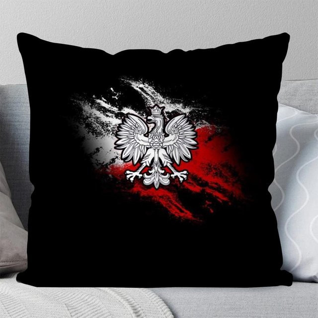Eintracht Frankfurt Kissenbezug von GUOYU HOMEDECOR, quadratisch, Schwarz, B/T/H: 40 x 40 x 1 cm - Bild 1