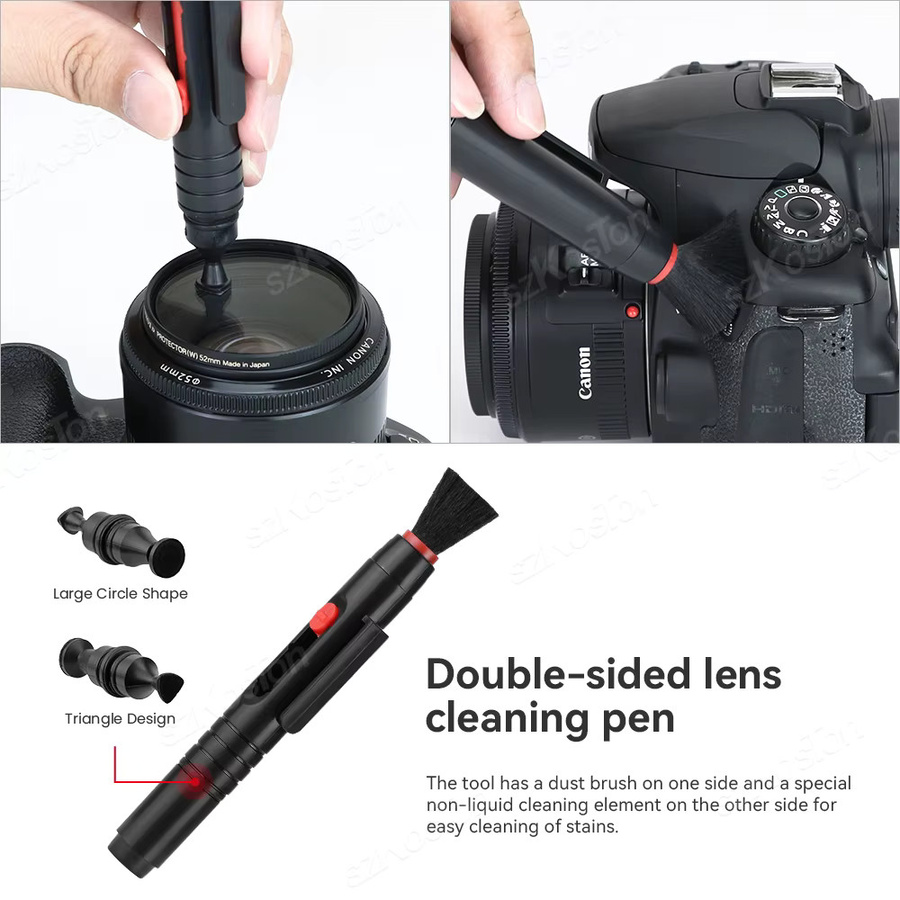 SZKOSTON Kameraobjektiv-Reinigungsset für DSLR und spiegellose Kameras von Canon, Sony und Nikon, Schwarz - Bild 4