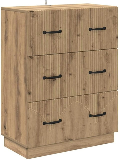 vidaXL Schubladenschrank Artisan-Eiche in Braun aus Holzwerkstoff, B/T/H: 66 x 34,5 x 87 cm - Bild 1