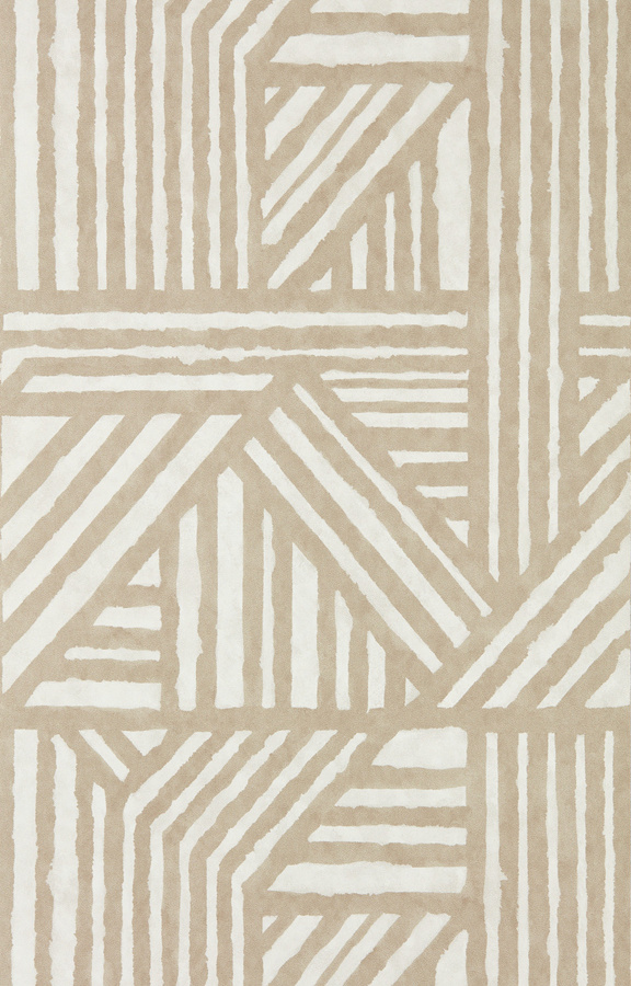 Harlequin Tapete Crater in Sandstone Beige mit abstraktem geometrischem Design und Vinyl-Oberfläche, vorgeklebt - Bild 1