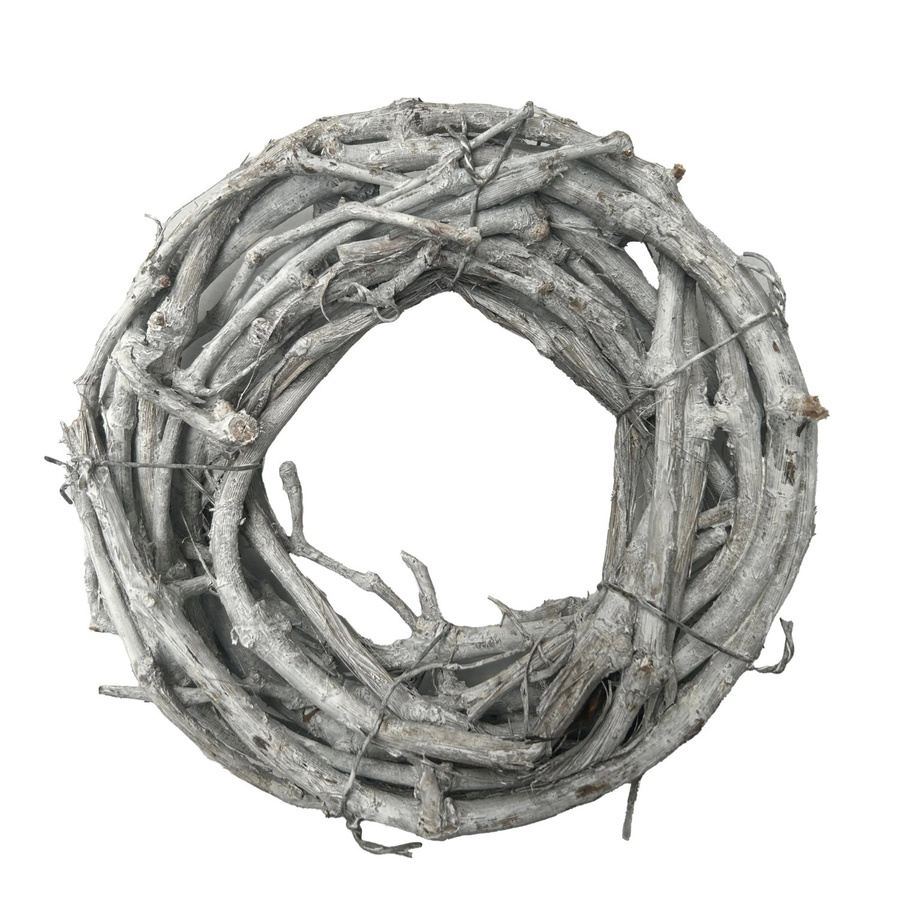 Mica Decorations Basteldekoration Kranz für Weihnachten in Weiß, Durchmesser: 20 cm, Höhe: 5 cm - Bild 2