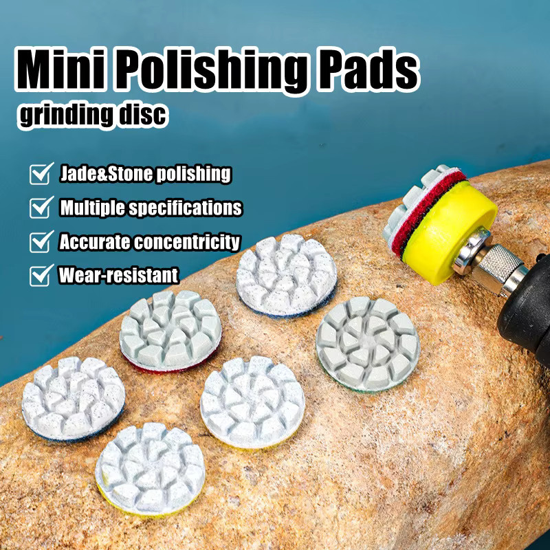 Selbstklebende Mini-Diamant-Polierpads für Marmor, Granit und Edelsteine, 25 mm, Orange - Bild 2
