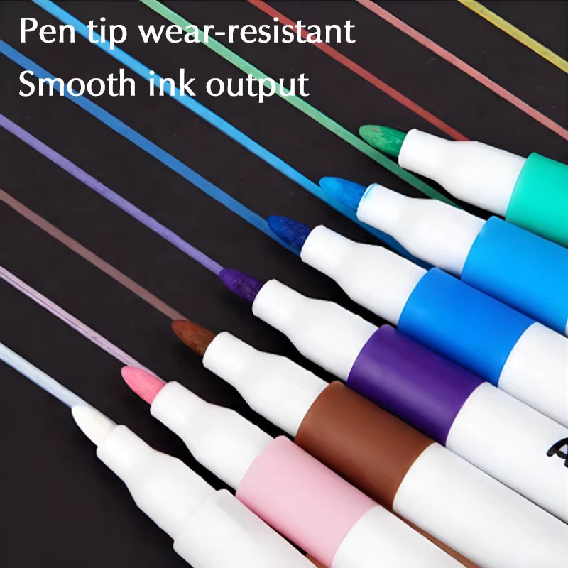 Acryl-Pinsel-Marker-Set mit flüssiger Tinte und tragbarem Etui in Multicolour für Kunst und DIY-Projekte - Bild 2