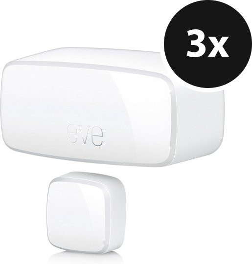 Eve Door & Window Matter 3er-Set kabelloser Tür- und Fensterkontaktsensor in Weiß - Bild 1