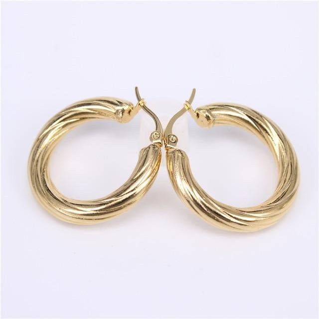 Yiran pet products Hoop Ohrringe, Edelstahl, Gold, Damen - Bild 1