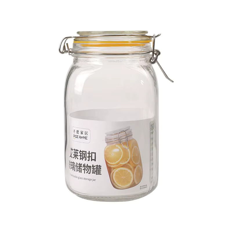 HeY LiLac Vorratsglas aus Glas mit Edelstahlverschluss in Lila und Transparent, 500 ml bis 3 l - Bild 2