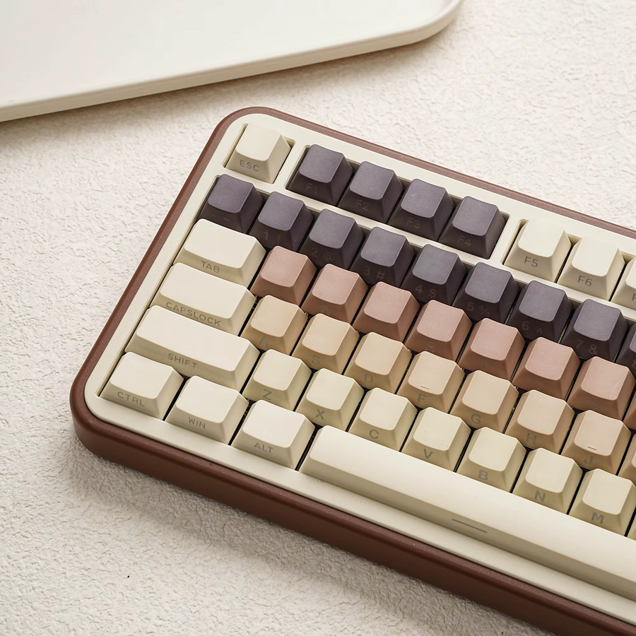 JCM Coffee Keycap Set mit Seitenbeleuchtung im Cherry Profile für mechanische Tastaturen, Multicolor, Dye-Sub Verfahren - Bild 4