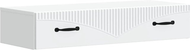 vidaXL Wandmontierter Beistelltisch Weiß B: 87,5 cm, T: 34,5 cm, H: 17 cm - Bild 1