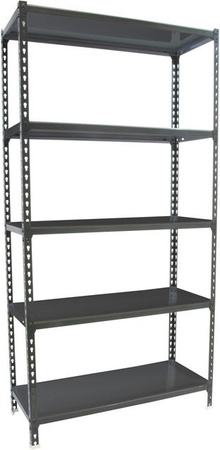 PROREGAL Schwerlastregal Big Metal Shark in Anthrazit, H x B x T: 200 x 100 x 30 cm, Fachlast 180 kg, verstellbare Regalböden aus Metall