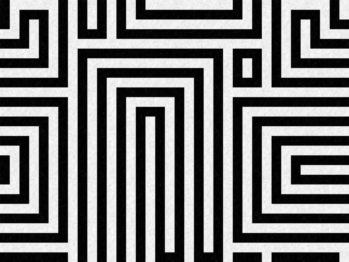 Sandberg Mural Osterbro Tapete mit geometrischem Muster in Schwarz-Weiß aus Vlies - Bild 2