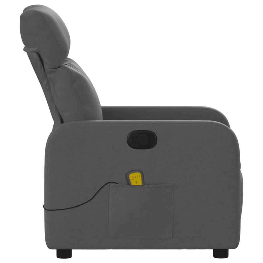 vidaXL Schlafsofa mit Massagefunktion in Dunkelgrau mit Stoffbezug und Armlehnen, B/T/H: 189,0 x 89,5 x 66,0 cm - Bild 7