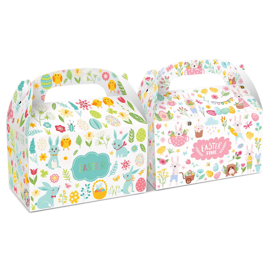 12 Stück Joy-enlife Oster-Leckerli-Boxen aus Papier in Multicolour für Süßigkeiten und Kekse - Bild 1
