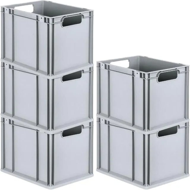 PROREGAL Spar Set 5x Eurobox Nextgen Economy Transportbehälter Grau H x B x T: 32 x 30 x 40 cm, 30 Liter - Bild 1