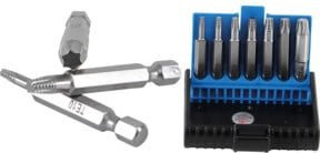 BGS Schraubenausdreher-Satz für defekte Torx-Profile T10 bis T40, 7-teilig, silber - Bild 1