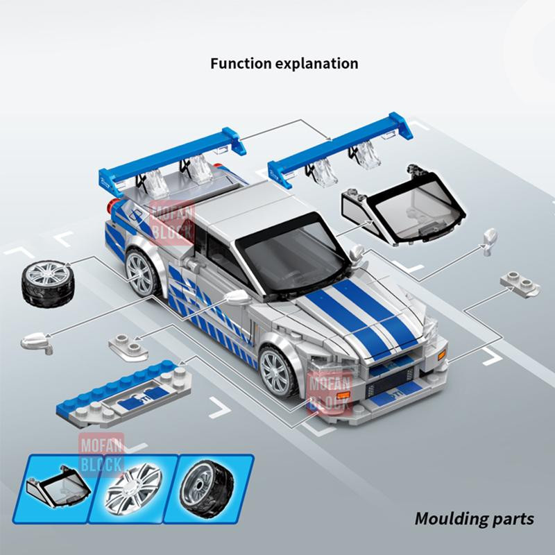 SEMBO BLOCK Technisches Sportwagen Supercar Modell Baustein 6-12 Jahre - Bild 4