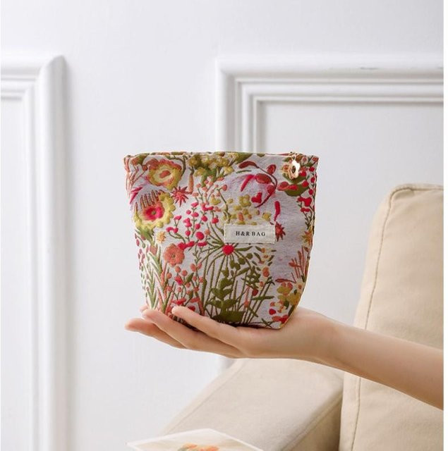 NATAWA Kosmetiktasche Damen, Blooming Gray - Bild 1