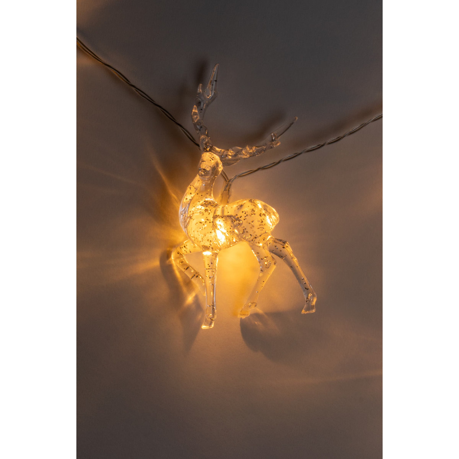 LED-Lichterkette Rentiere von viva domo in Warmweiß mit transparenten Elementen, Länge: 165 cm - Bild 3