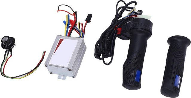 Igeteck Elektrofahrrad Motor Controller Kit 12V 500W mit Drehgriff Schalter in Schwarz - Bild 1