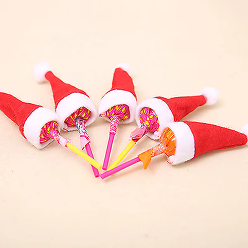 Alivparty Mini Santa Hut Lutscher-Hüte in Rot als Weihnachtsgeschenk und Party-Dekoration für Kinder - Bild 4