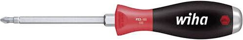 Wiha SoftFinish Pozidriv Schraubendreher mit durchgehender Sechskantklinge und Stahlkappe PZ2 x 100 mm, Rot - Bild 1
