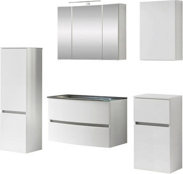 HELD MÖBEL Waschtisch-Set KOPENHAGEN in Weiss, 7-teilig, modern und wandmontiert - Bild 1