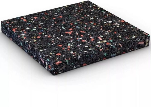 Karibu Unterlegpads aus Gummi für Gartenhäuser, Schwarz, 192 Stück, B/L/H: 7 x 7 x 0,8 cm - Bild 1