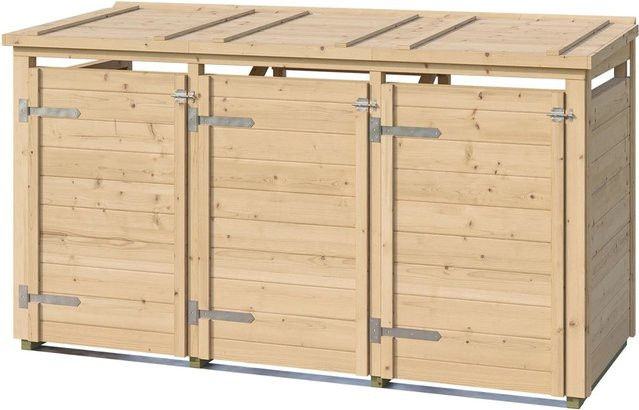 Weka Mülltonnenbox Killarney für 3 Tonnen in Natur/Beige - Bild 1