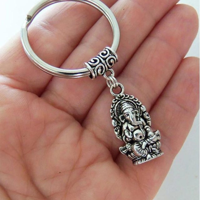 Cenxuan Handmade Schlüsselanhänger Ganesha, Buddha-Elefant, Damen, brown - Bild 1