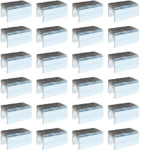 24 Stück rutschfeste Stuhlbeinschoner aus Kunststoff in U-Form, weiße Möbelbeinkappen mit 22 mm Durchmesser von Beautiful Kingdom - Bild 1