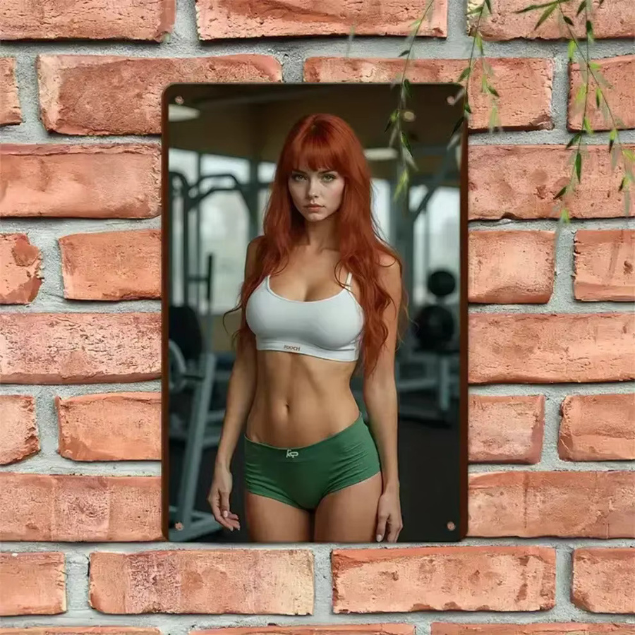 Vintage Metall Wandkunst Bikini Motiv von CIFBUY zur Wandmontage für Café, Bar und Heimdekoration - Bild 3