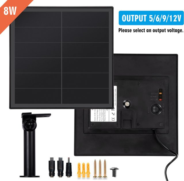 iXSolarleap 8W Solarpanel Wasserdicht mit 5V Ausgang für 18650 Akku, Meshtastic, LoRaWAN, ESP32 und Arduino in Schwarz - Bild 1