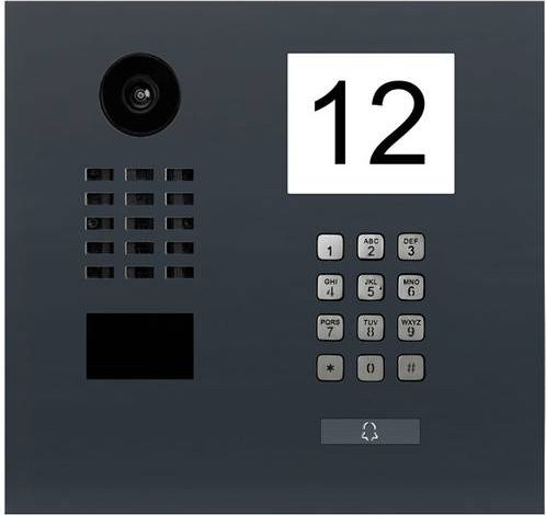 DoorBird D2101IKH IP-Video-Türsprechanlage LAN Außeneinheit aus Edelstahl in Anthrazit RAL 7016 seidenmatt - Bild 1