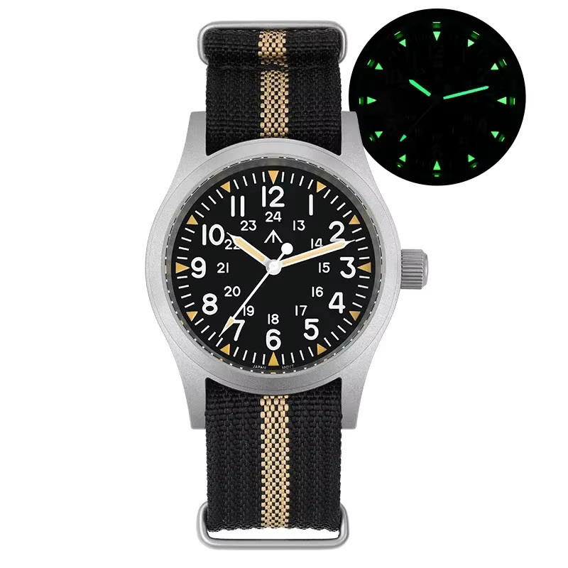 Militado Armbanduhr, Quarz, Edelstahl, 38 mm, Schwarz, Unisex - Bild 3