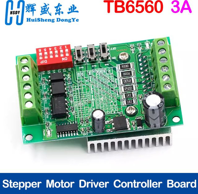 HUISHENGYUFA TB6560 Upgrade-Version TB6600 Schrittmotortreiber-Treiberplatine für NEMA17/NEMA23 in Grün, 3 A, 32 Unterteilung - Bild 1