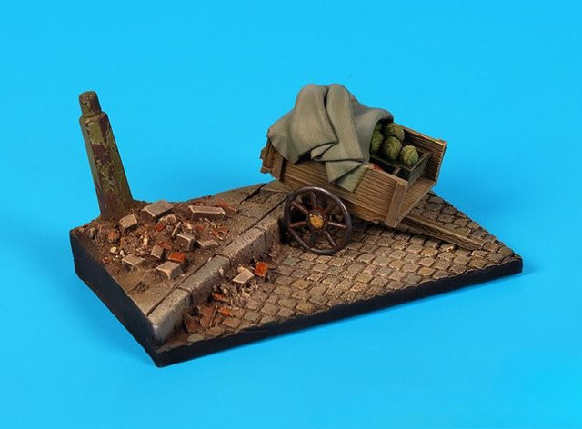 JIJIE Szenenmodell Straße mit Wagenbasis, Bausatz, Maßstab 1:35 - Bild 1
