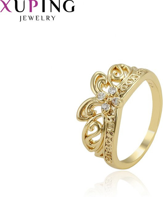 Xuping Ring, hellgold, Zirkonia, Damen - Bild 1