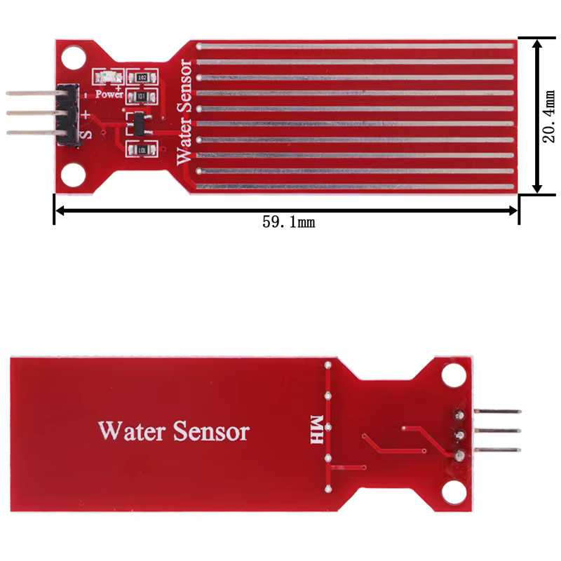 HUISHENGYUFA Regenwasserstandsensormodul zur Erkennung der Flüssigkeitsoberfläche und Tiefe in Rot, kompatibel mit Arduino UNO und MEGA 2560 (3V-5V) - Bild 3