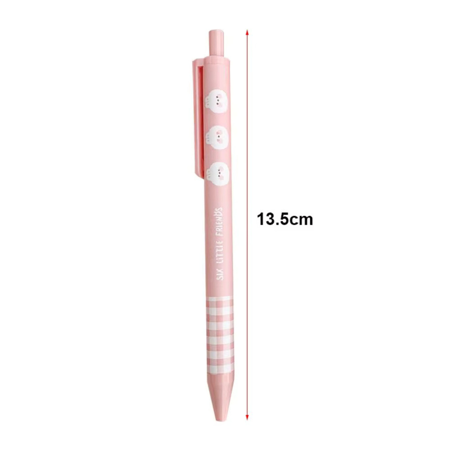 6er Set Gelstifte mit 0,5 mm Spitze und schwarzer Tinte für Schule und Büro - Bild 2