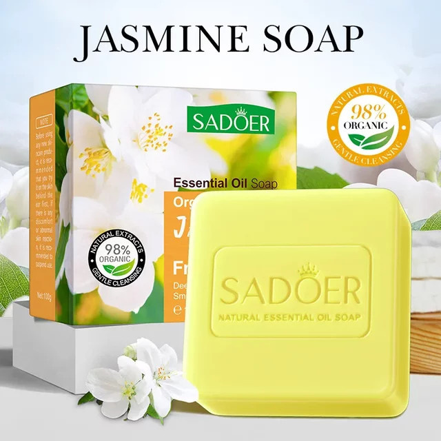 Jasmin-Sandelholz-Seife mit Kojicosäure und Kurkuma, Unisex - Bild 1